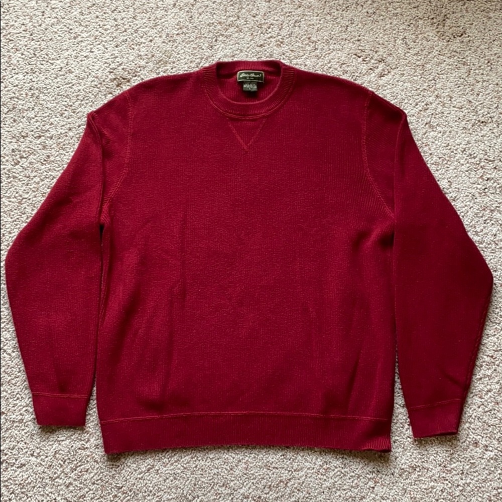 Men’s Eddie Bauer Dark Red Sweater Size Large